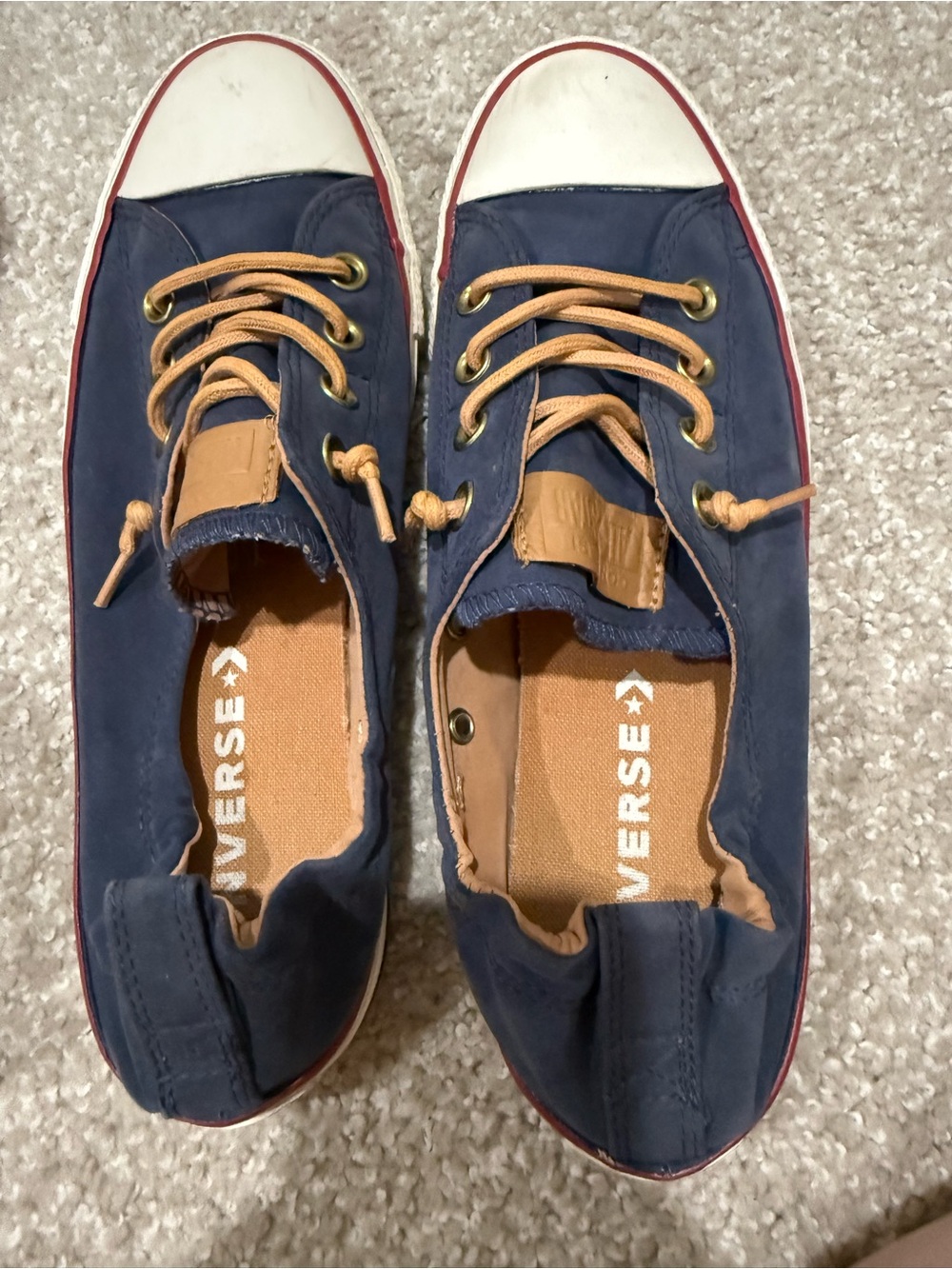 Converse Chuck Taylor All Star Shoreline slip-on shoes navy blue canvas 9.5